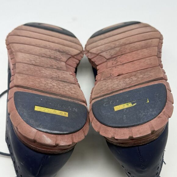 Cole Haan ZeroGrand Remastered Shoes Mens 10 M Blue Leather Wingtip No Stitch - Picture 16 of 16